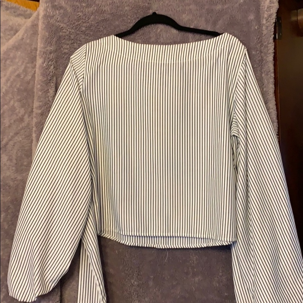 CROPPED STRIPED DRESS TOP